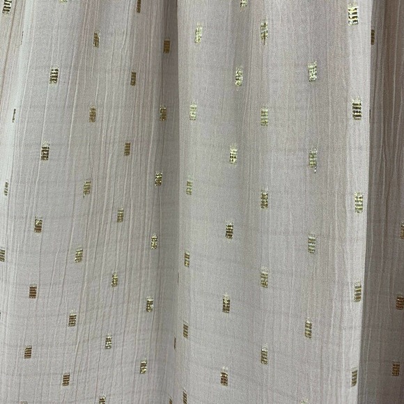 Express Ruffle Maxi Dress Size S Metallic Clip Dot V Neck Faux Wrap Sleeveless - Picture 6 of 9